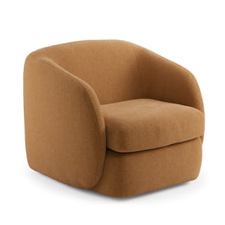 Kayra 36.5" Swivel Chair - Felted Ginger