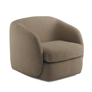 Kayra 36.5" Swivel Chair - Hestia Taupe