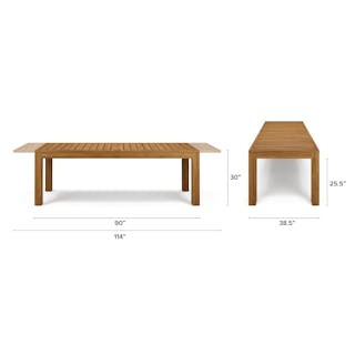 Avalon 90" - 114" Extendable Table x Tola Chair Bundle - Primary View 1 of 9 (Click To Zoom).