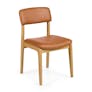 Vila Leather Dining Chair - White Oak and Lucia Tan