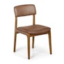 Vila Leather Dining Chair - Smoked Oak and Lucia Brown