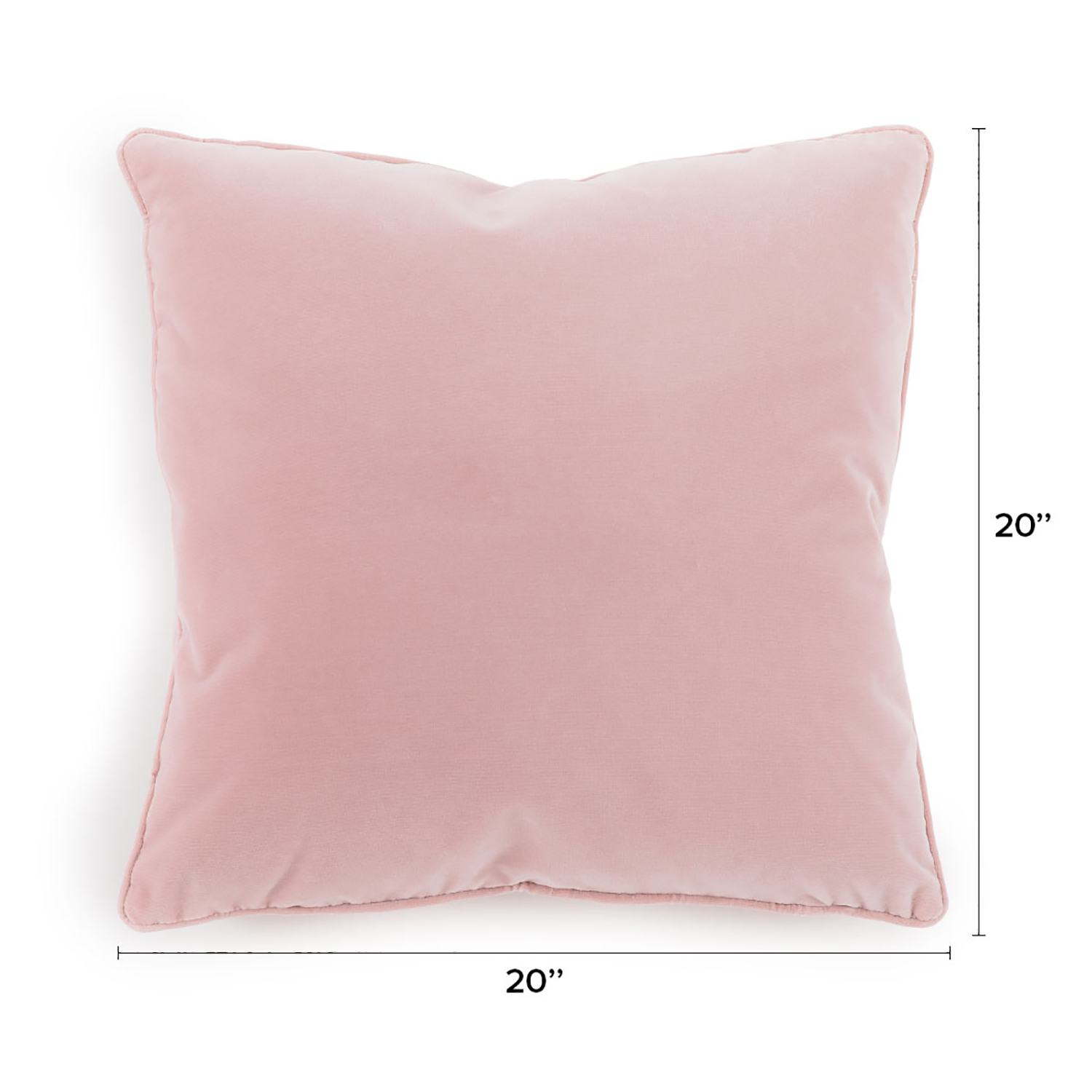 Blush Pink Lucca Velvet Throw Pillow Set x2 Article