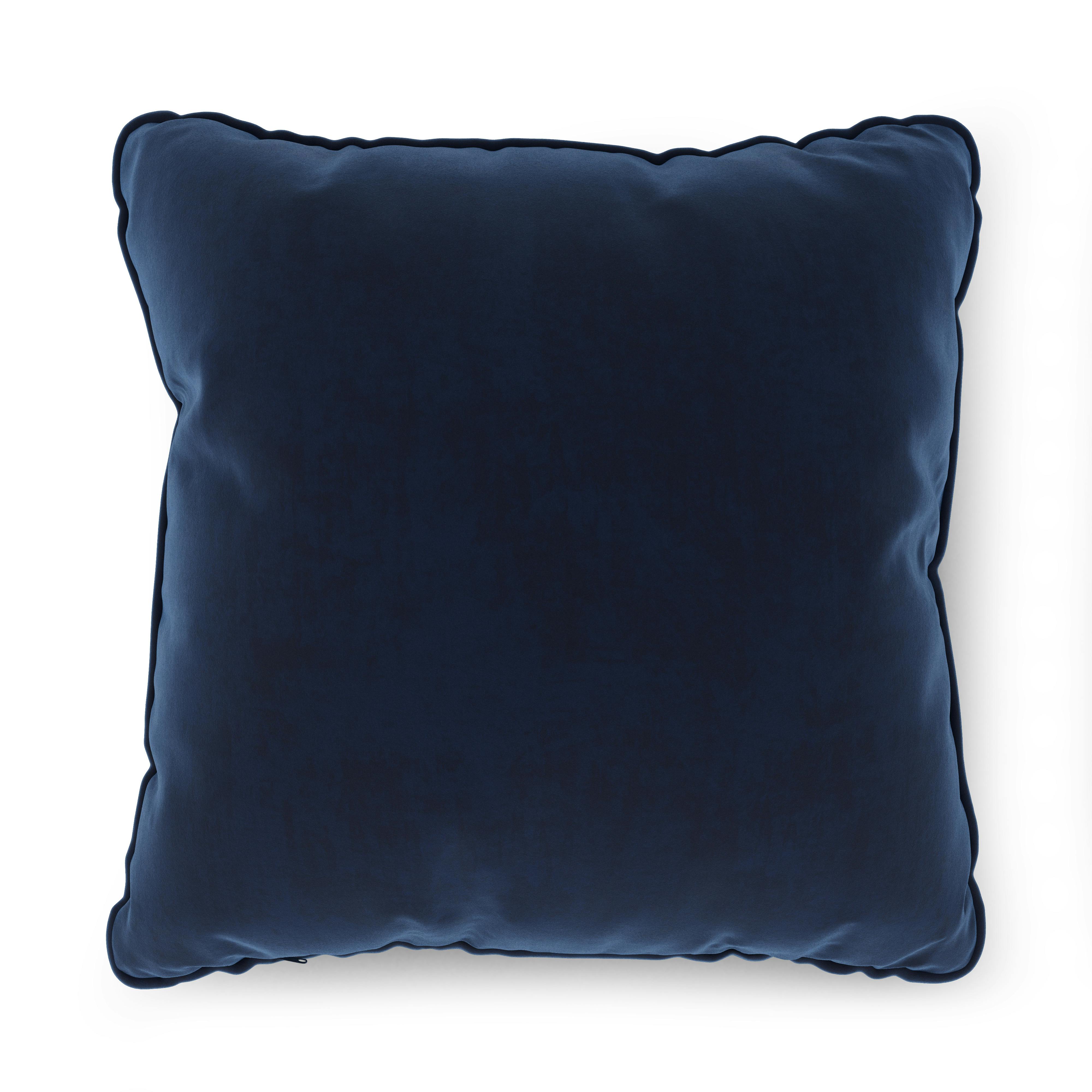 Lucca Cascadia Blue Velvet Throw Pillow | Article