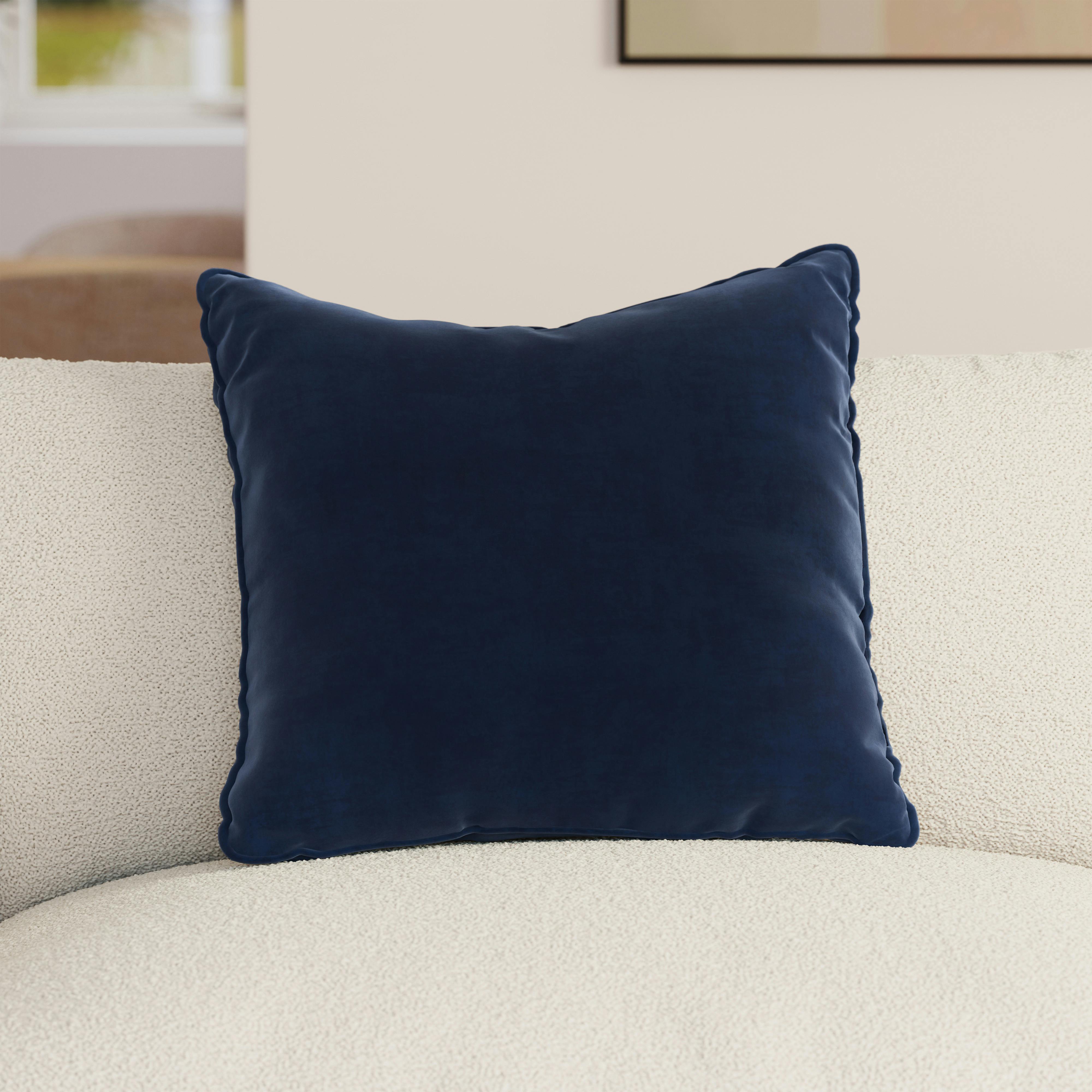 Lucca Cascadia Blue Velvet Throw Pillow | Article