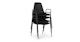 Svelti Pure Black Stackable Dining Armchair - Gallery View 3 of 11.