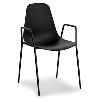 Svelti Stackable Dining Armchair - Pure Black