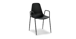Svelti Pure Black Stackable Dining Armchair
