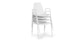 Svelti Pure White Stackable Dining Armchair - Gallery View 3 of 10.