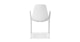 Svelti Pure White Stackable Dining Armchair - Gallery View 5 of 9.