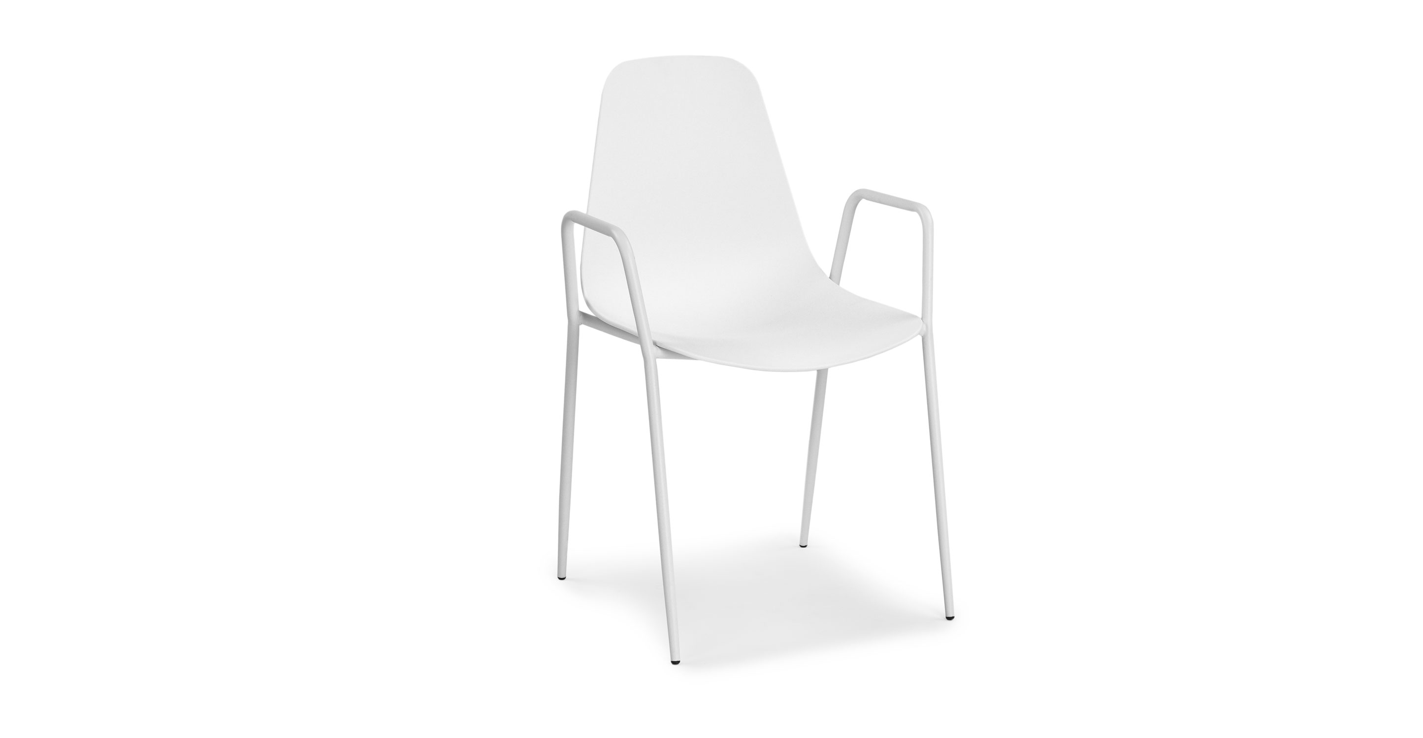 white dining armchair