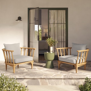 Sora 36.5" Outdoor Lounge Chair Set - Beach Sand