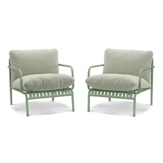 Sarek 31.5" Outdoor Lounge Chair Set - Sunbrella® Mint