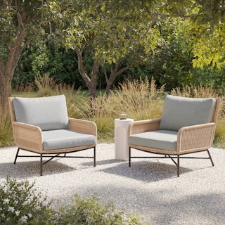 Tody 30.5" Outdoor Lounge Chair Set - Beach Sand