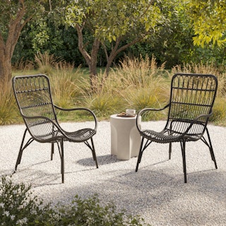 Medan 25" Outdoor Lounge Chair Set - Graphite