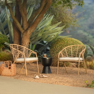Dalarna 25" Outdoor Lounge Chair Set - Dravite Ivory