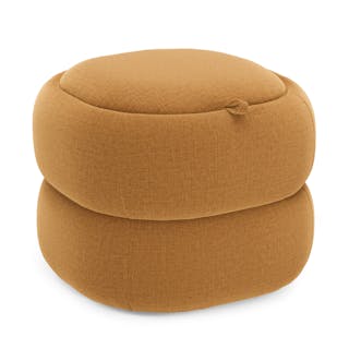 Tivvi 20" Square Storage Ottoman - White Oak and Hestia Ginger