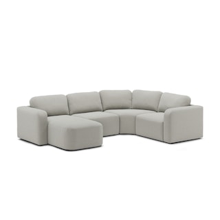 Juni 124.5" Left Conversational Sectional - Clover Ivory