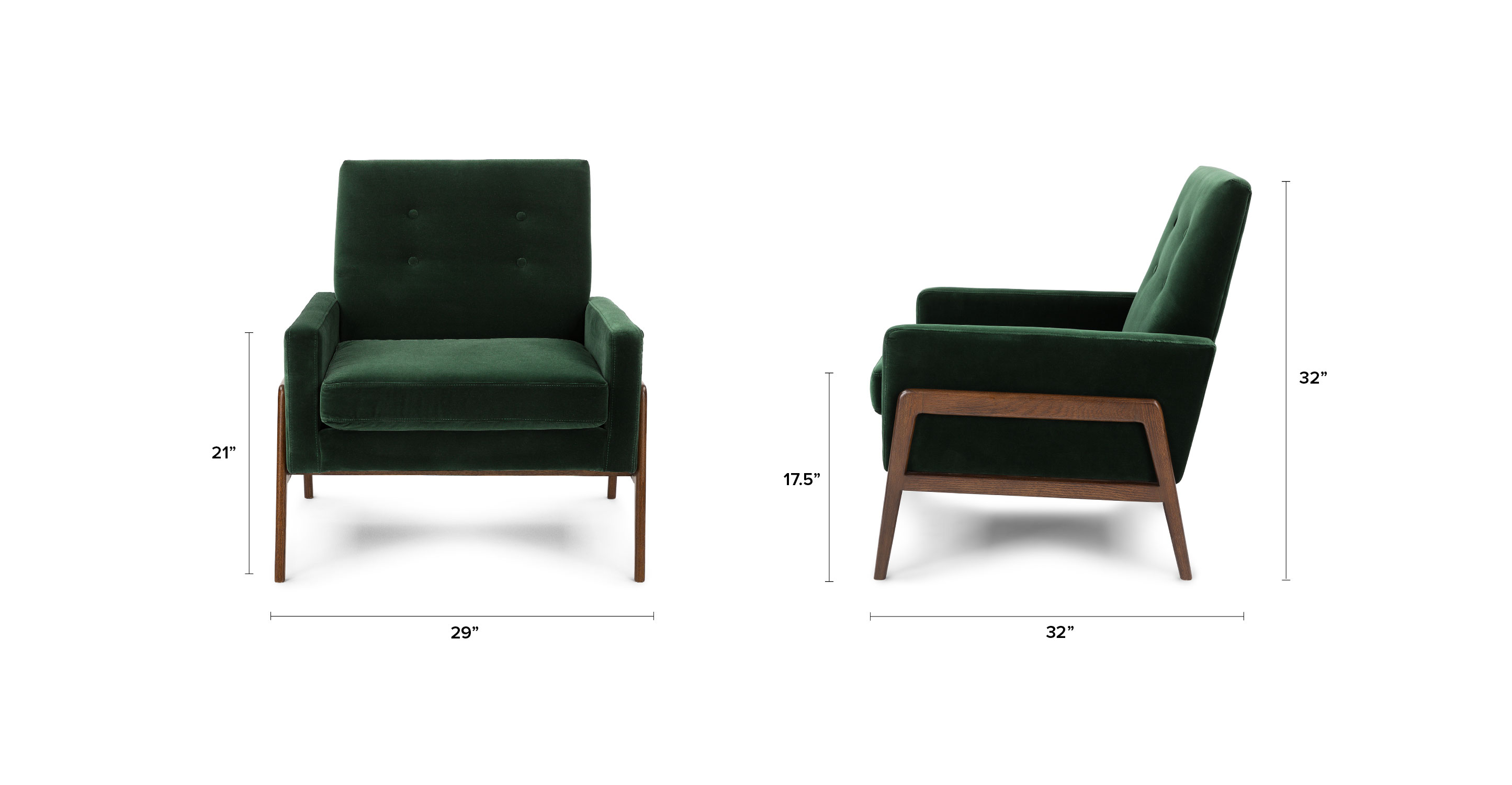 Article green velvet discount chair