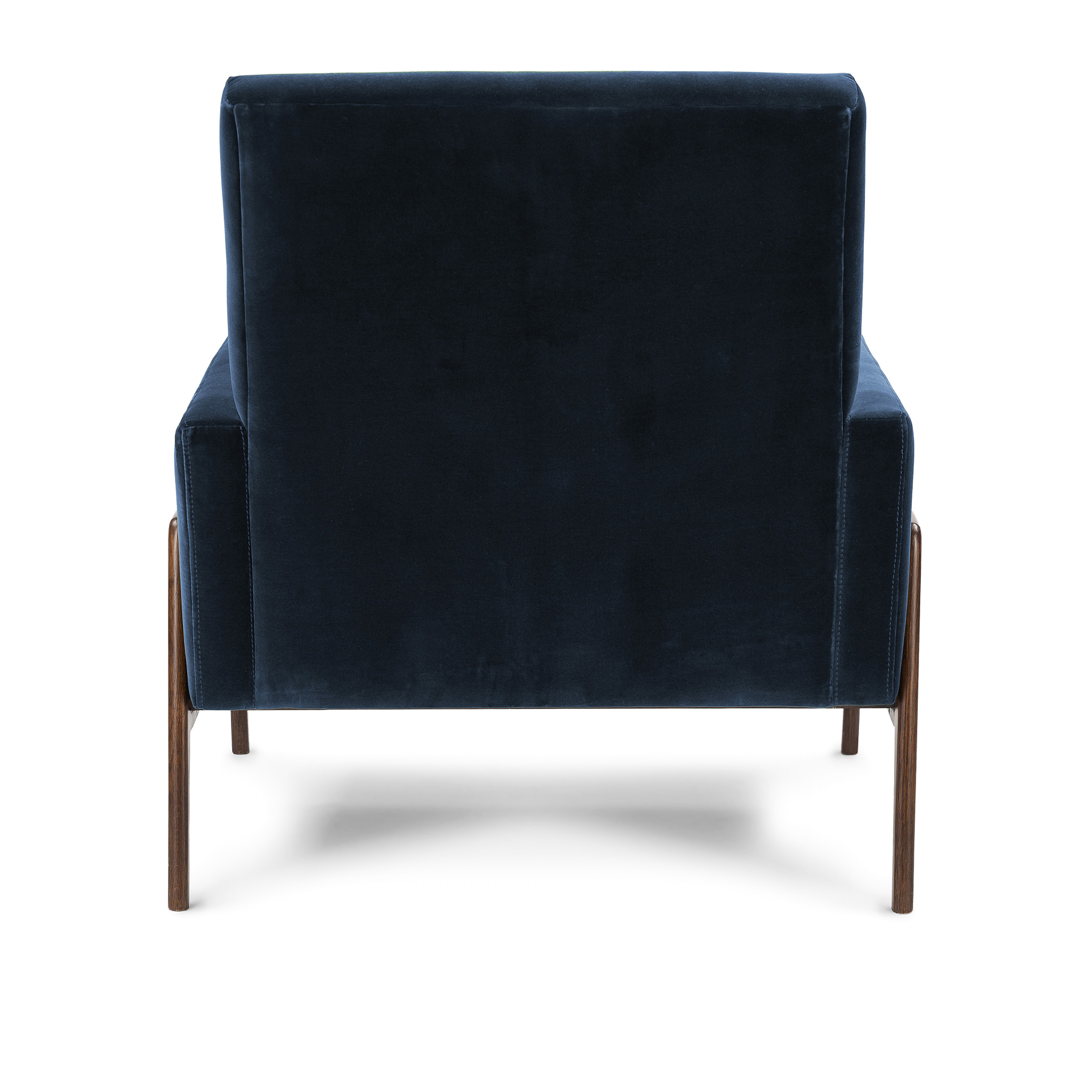 Walnut & Cascadia Blue Velvet Lounge Chair | Nord | Article