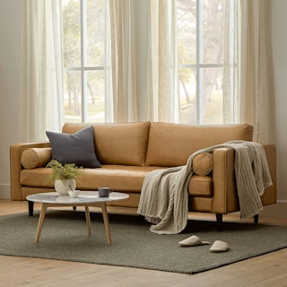 Article Sven 88" Tufted Leather Sofa – Charme Tan