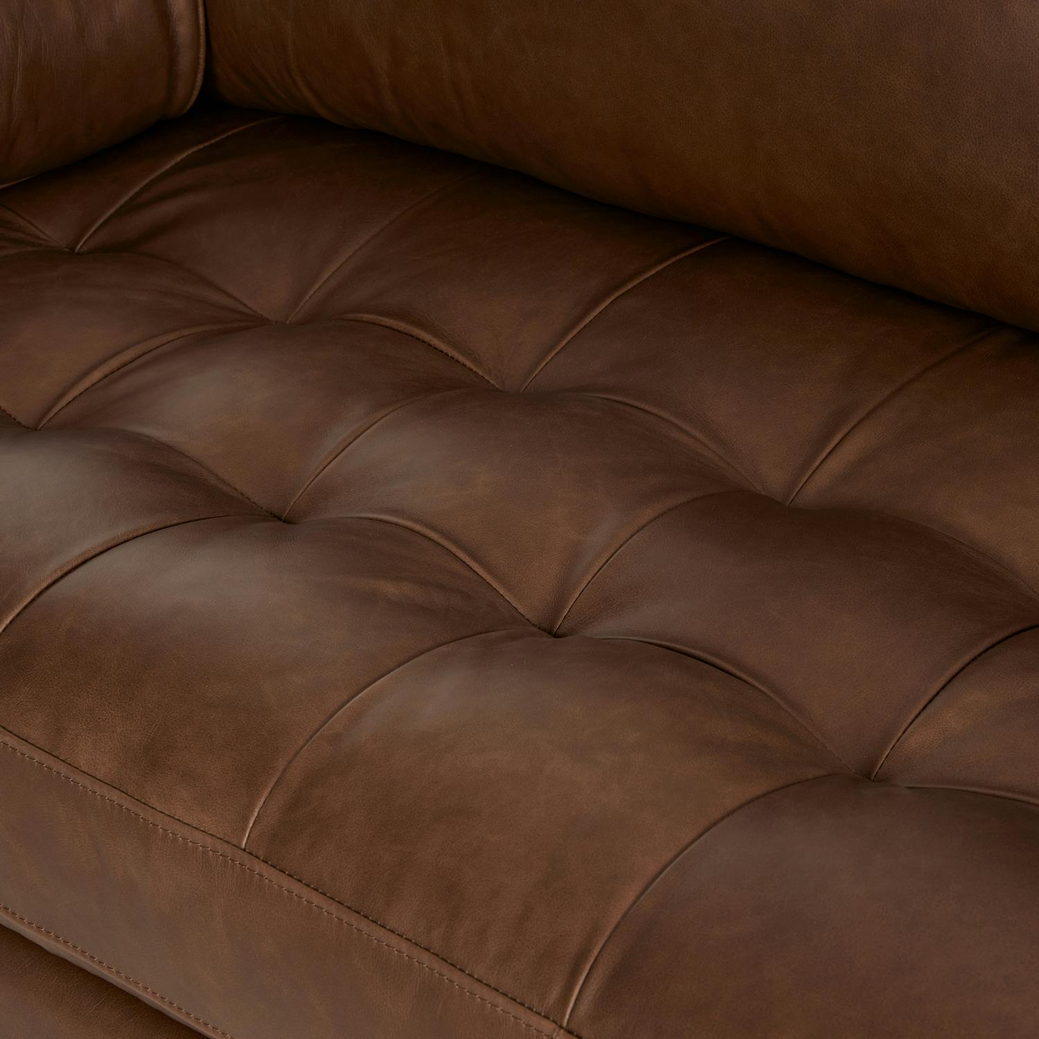 Sven Charme Chocolat Tufted Leather Sofa | Article