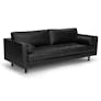 Sven 88" Tufted Leather Sofa - Oxford Black