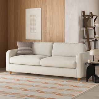 Vati 92" Sofa - Honey Oak and Buckler Ivory