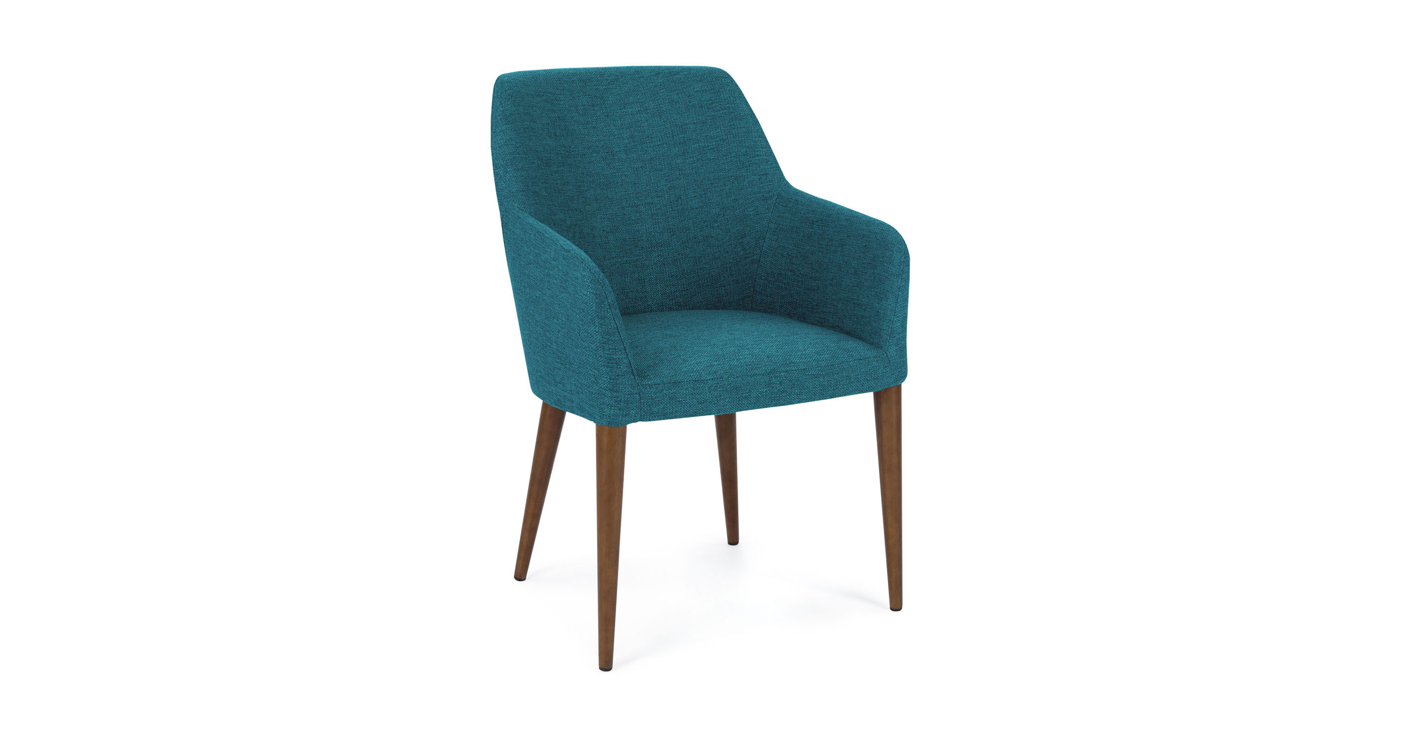 Walnut Arizona Turquoise Fabric Dining Chair Feast Article