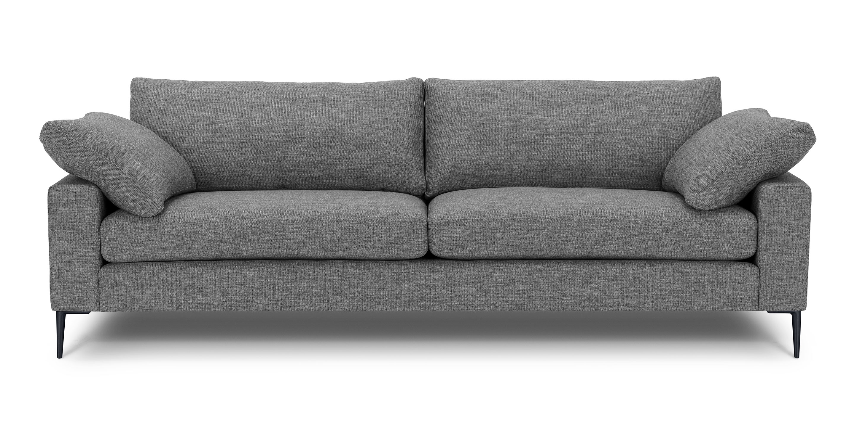 L Gray 3 Seater Fabric Sofa Nova Article