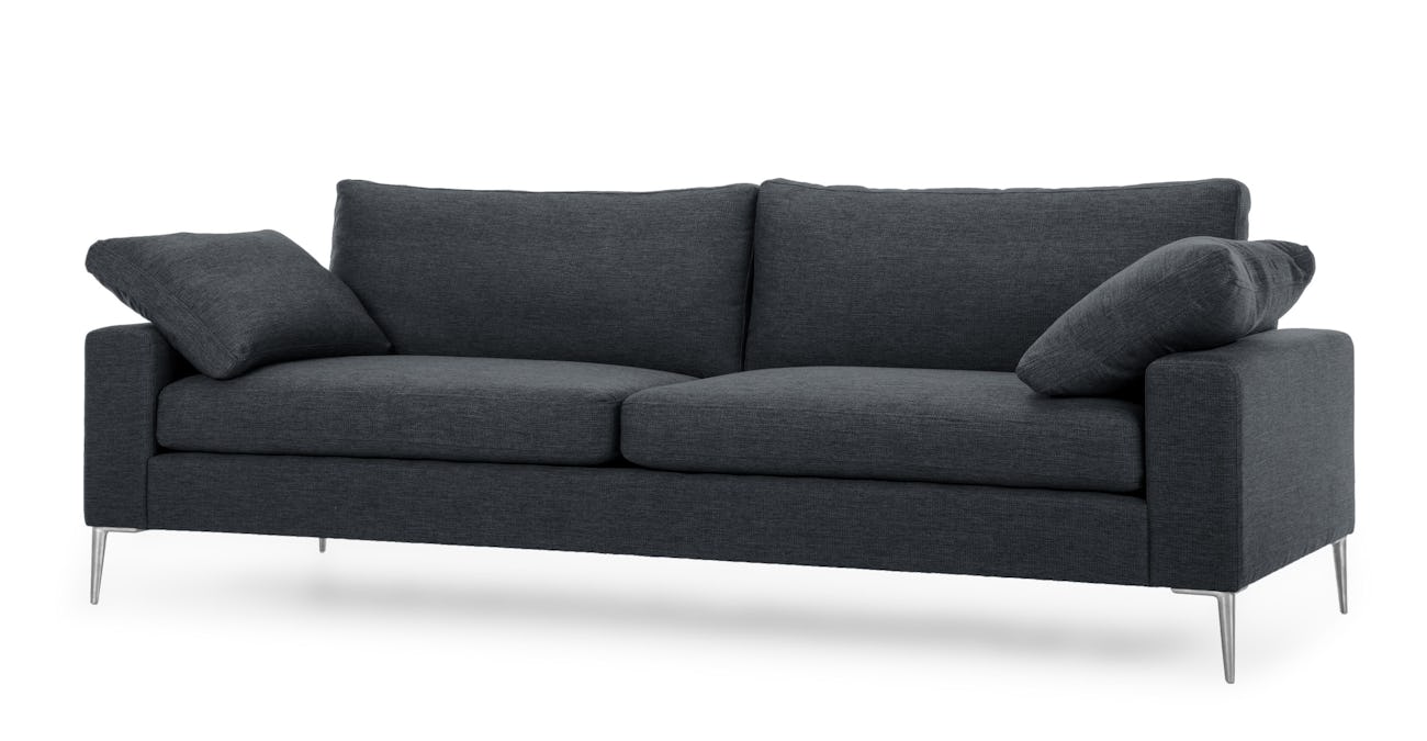 Nova Bard Gray Sofa Metal Legs