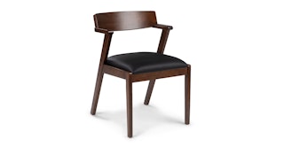 Zola Black Leather Dining Chair
