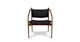 Lento Black Leather Lounge Chair - Gallery View 6 of 14.