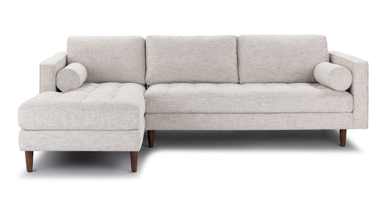 Sven Birch Ivory Left Sectional Sofa - Primary View 1 of 13 (Open Fullscreen View).