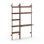 Heidi 54.5" Desk and Shelving Unit Set - Walnut