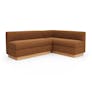 Malmo 79" Left Arm Banquette Set - White Oak and Valor Rust