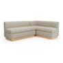 Malmo 79" Left Arm Banquette Set - White Oak and Valor Beige