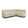 Malmo 79" Left Arm Banquette Set - Smoked Oak and Valor Beige