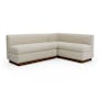 Malmo 79" Left Arm Banquette Set - Smoked Oak and Valor Beige