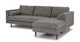 Sven Briar Gray Right Sectional Sofa - Gallery View 3 of 13.