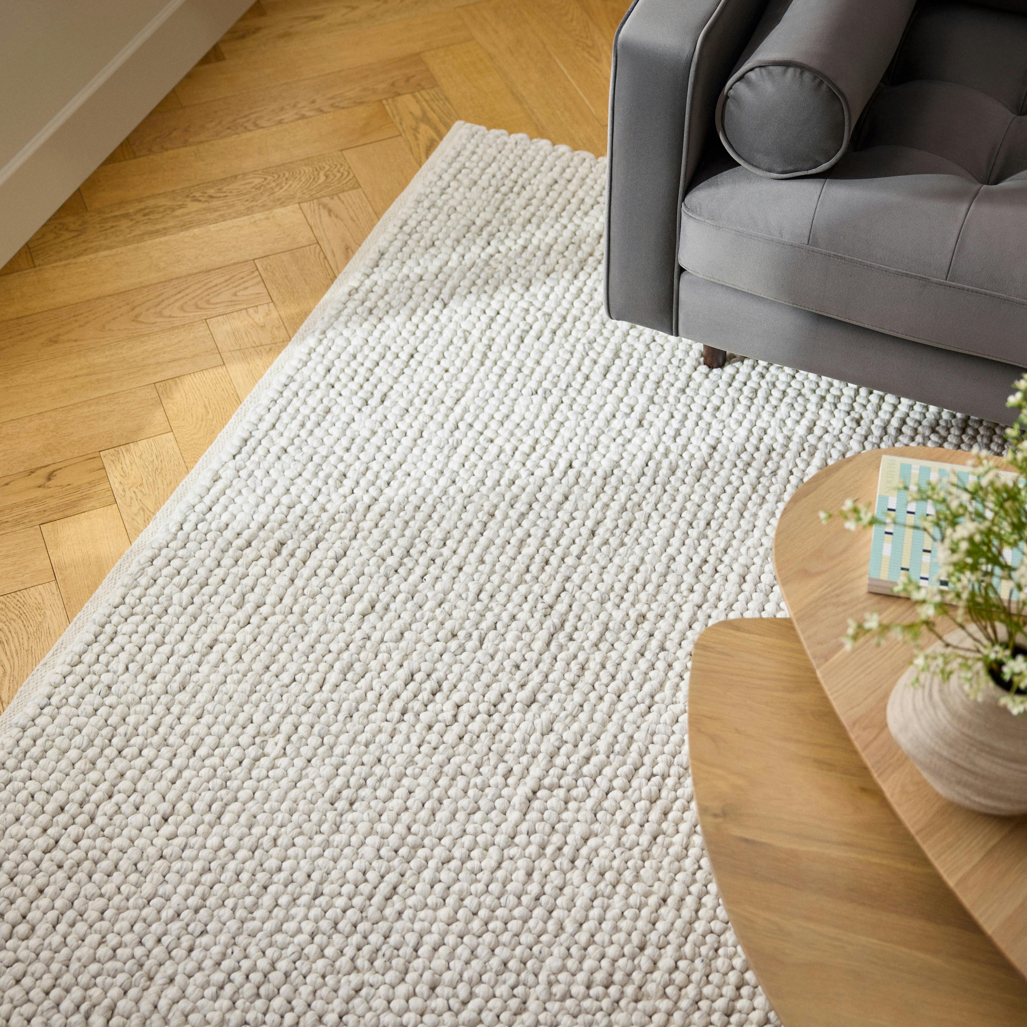 8x10 Ivory White Handmade Area Rug | Hira | Article