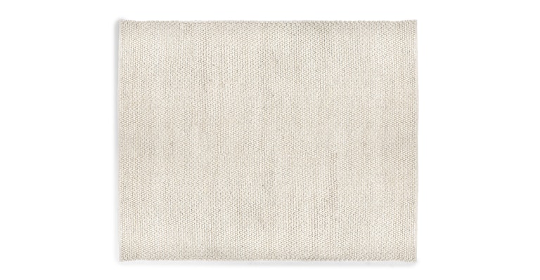 8x10 Ivory White Handmade Area Rug, Textured Wool Rug Natural