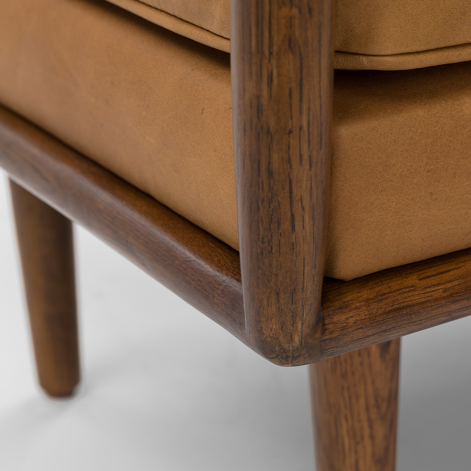 Ansa Walnut & Charme Tan Leather Bench | Article