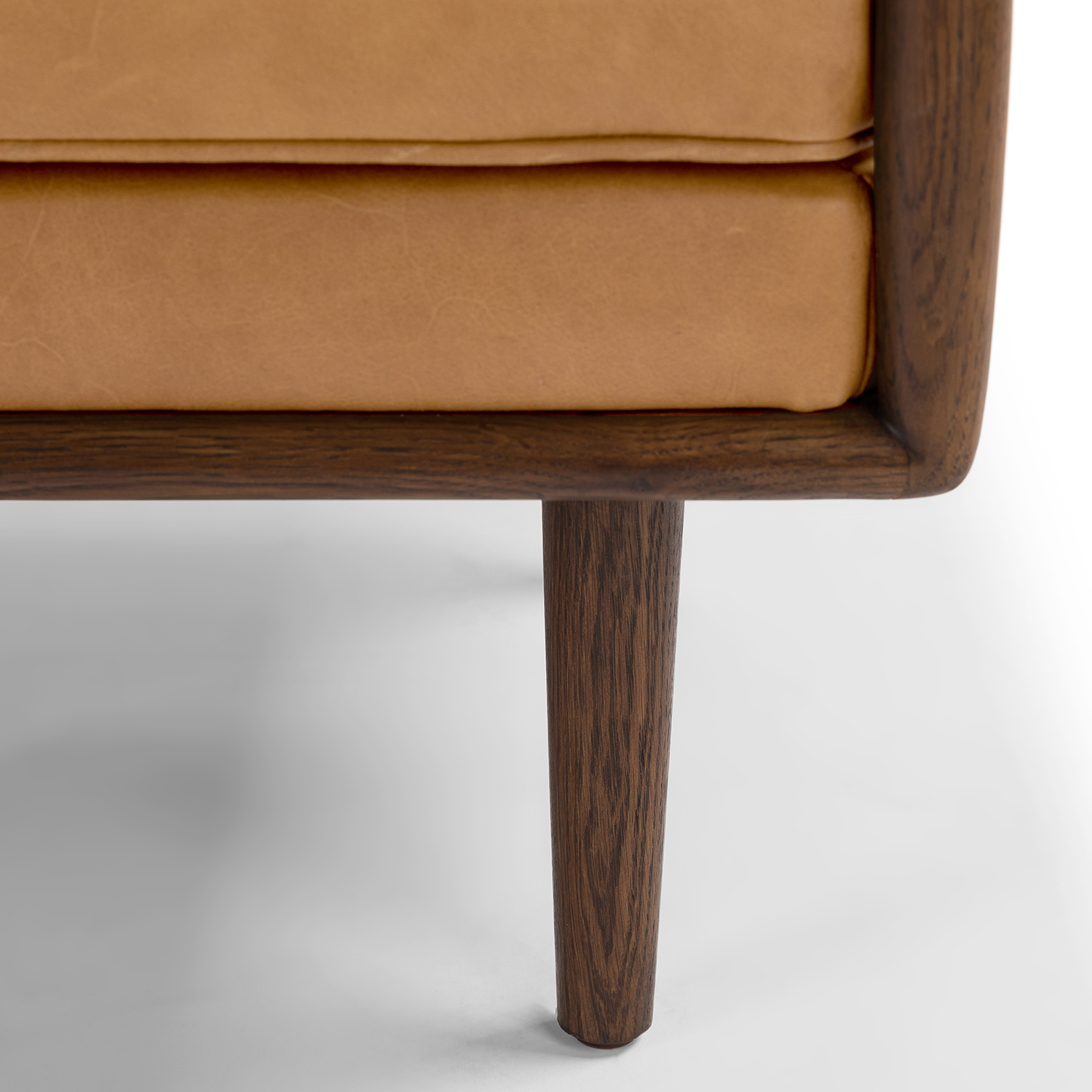 Ansa Walnut & Charme Tan Leather Bench | Article