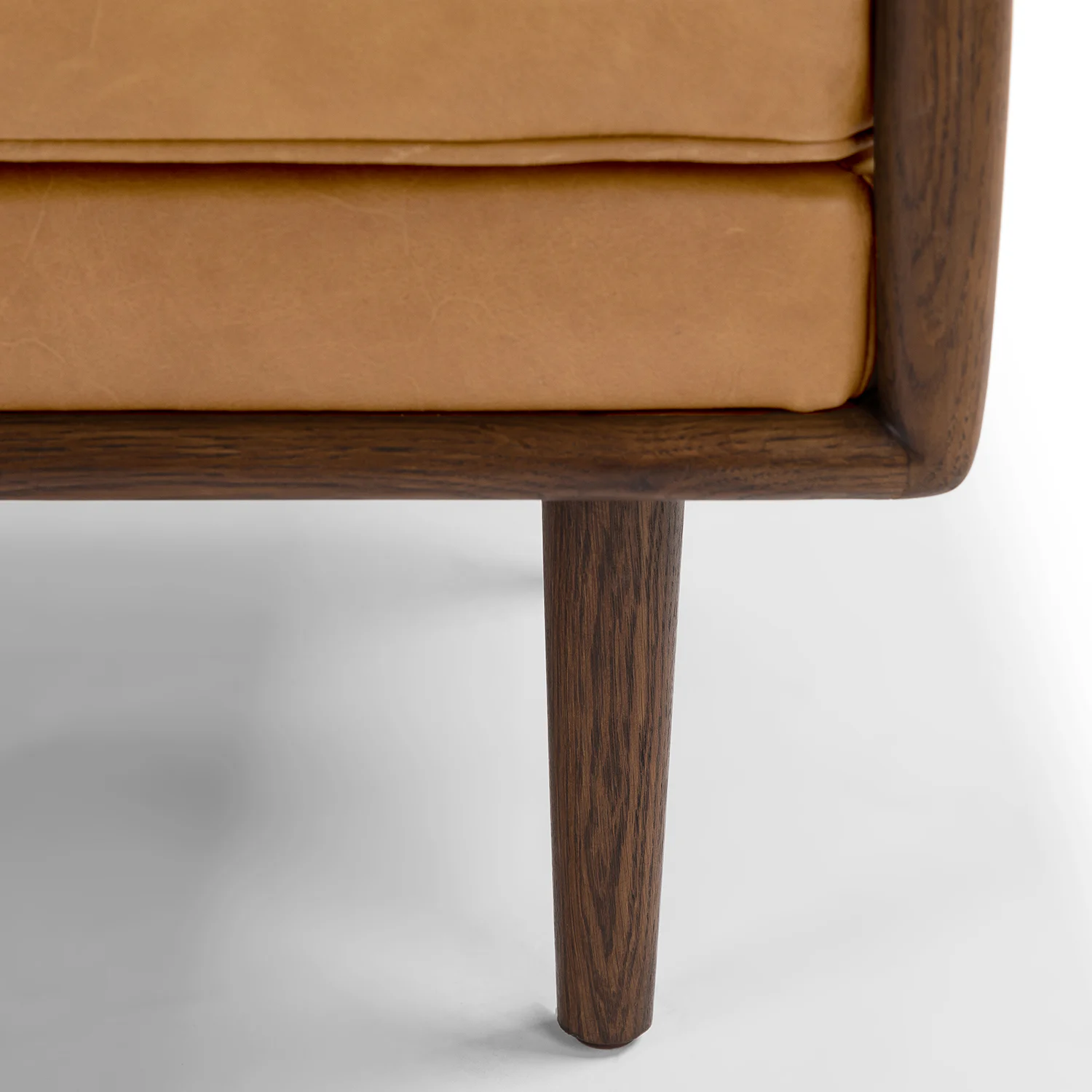 Ansa 54" Leather Bench - Charme Tan