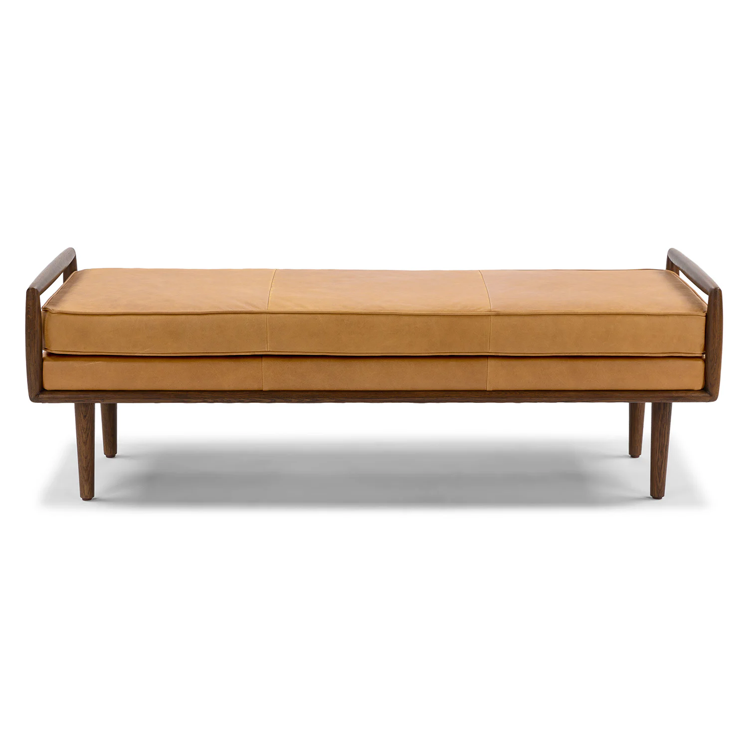 Ansa 54" Leather Bench - Charme Tan