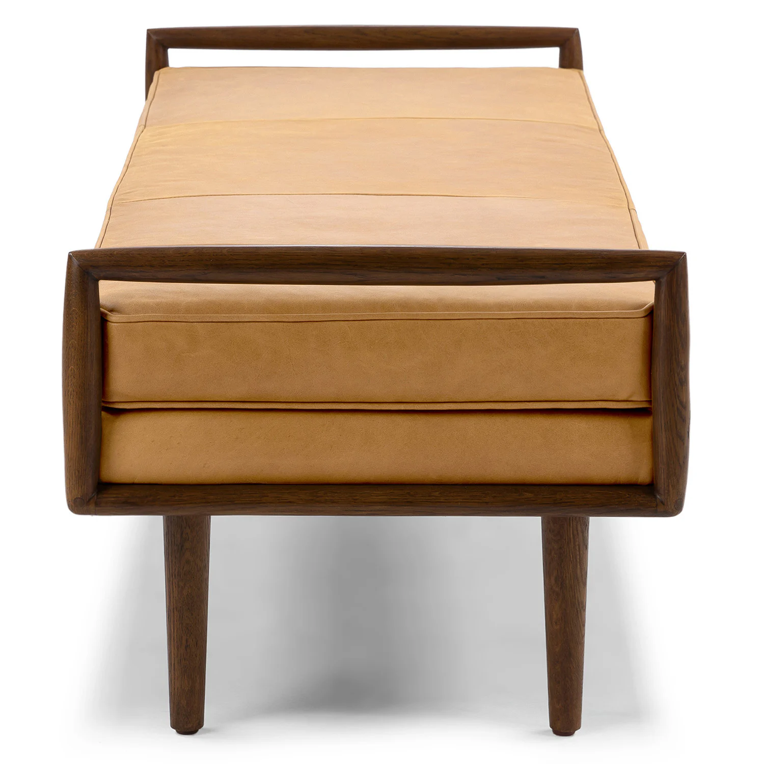Ansa 54" Leather Bench - Charme Tan