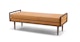 Ansa Charme Tan Bench - Gallery View 3 of 10.