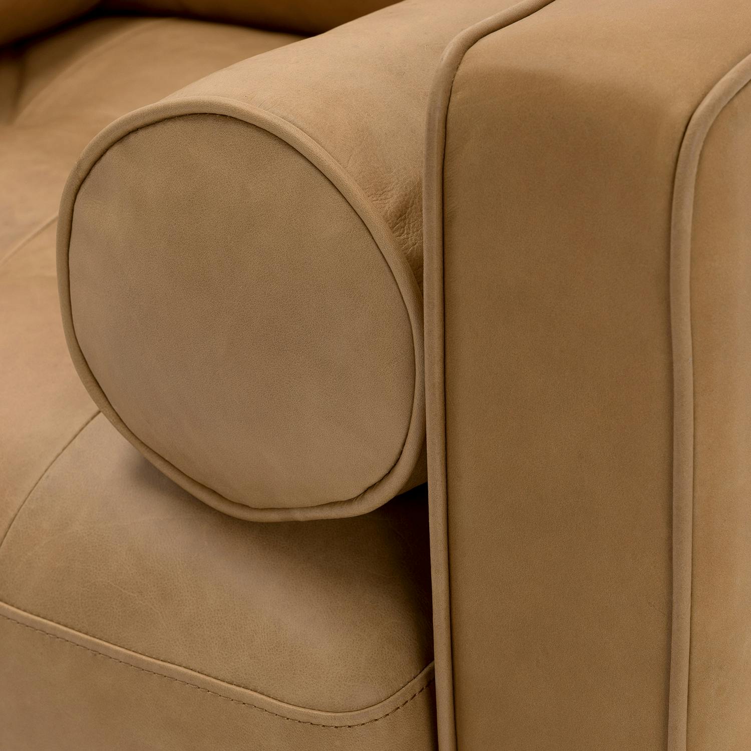 Sven Charme Tan Tufted Leather Lounge Chair | Article