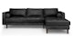Sven Oxford Black Right Sectional Sofa - Gallery View 1 of 10.