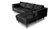 Sven Oxford Black Right Sectional Sofa - Gallery View 6 of 10.